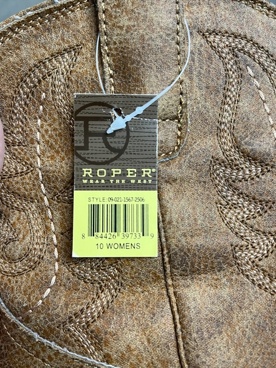 Roper Brown Western Ankle Boots Women’s 10 NWT - Picture 9 of 10